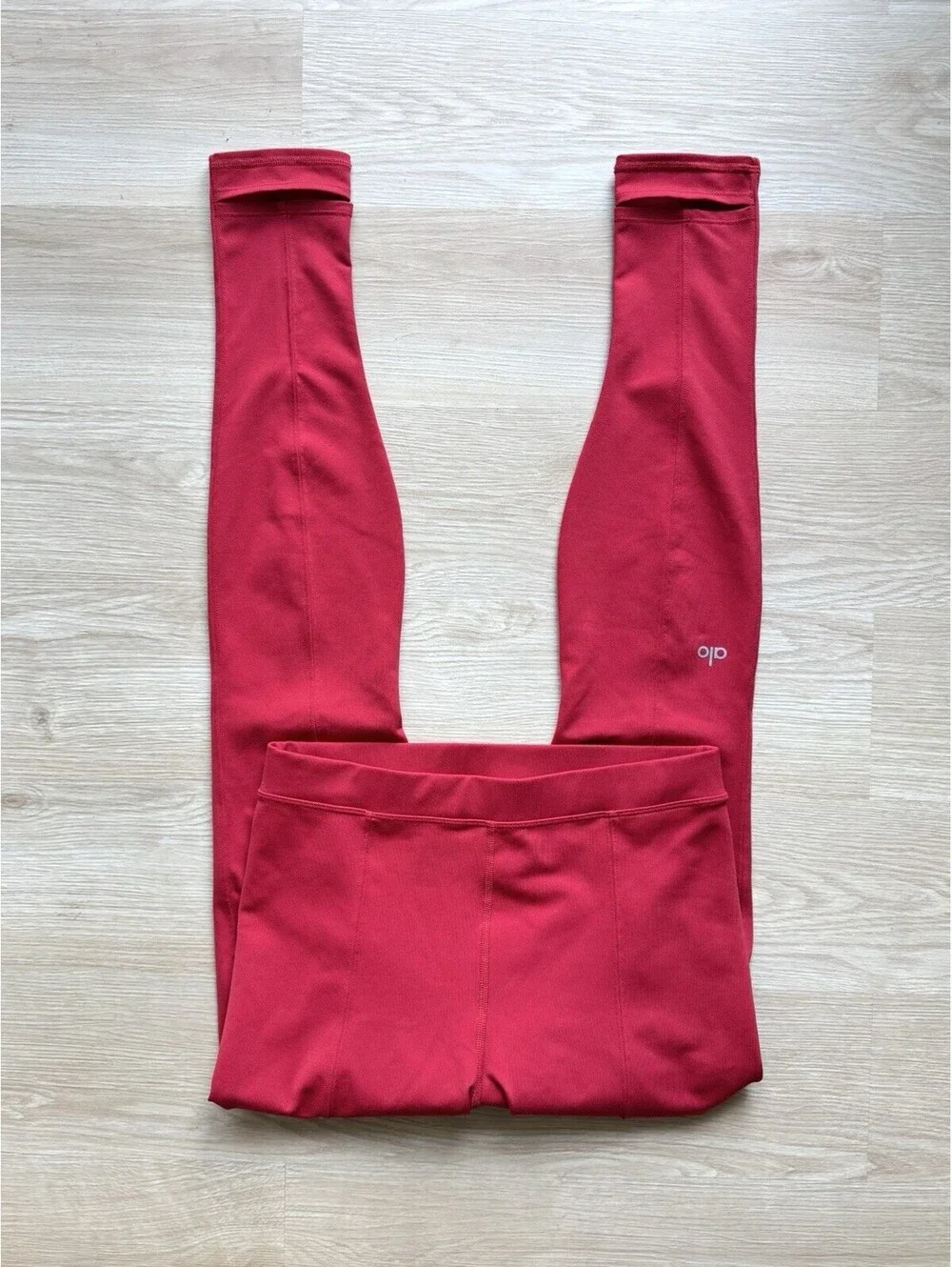 Alo Yoga Womens Airbrush High Waist Bright Red Size Medium Enso Leggings